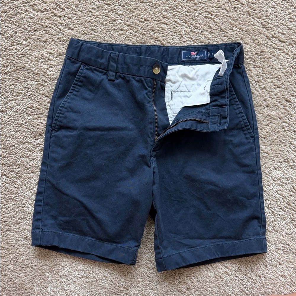 Vineyard Vines Men's Navy Flat Front Chino Shorts